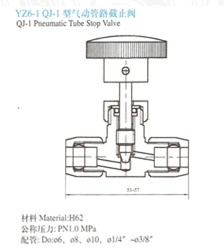 YZ6-1气动管路截止阀